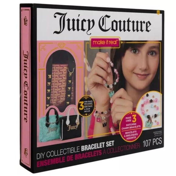 Make It Real Juicy Couture DIY Collectible Bracelet Set Mini Bags Jewelry Craft - Picture 1 of 6